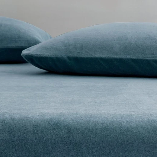 Nova home warmfit winter microfleece pillowcase set blue color 2 pieces - Nova Home - Image 3