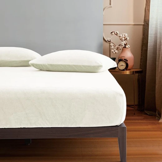 Nova home warm fit winter microfleece fitted sheet set, ivory, twin size - Nova Home - Image 5