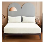 Nova home warm fit winter microfleece fitted sheet set, ivory, twin size - Nova Home