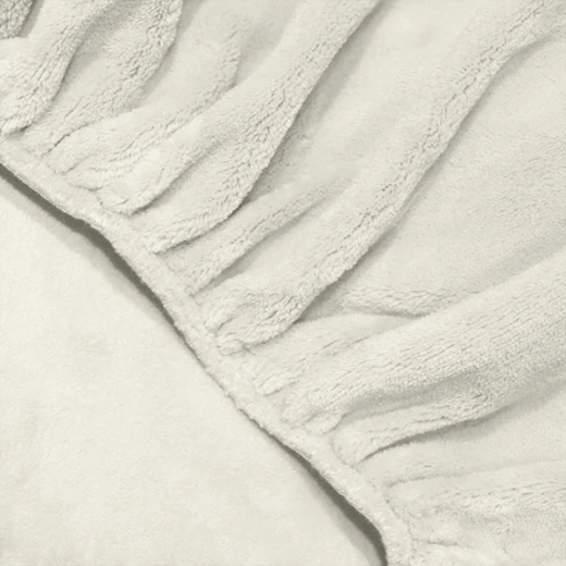 Nova home warm fit winter microfleece fitted sheet set, ivory, queen size - Nova Home - Image 3