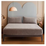 Nova home warmfit winter microfleece fitted sheet set queen moka 3 pcs - Nova Home