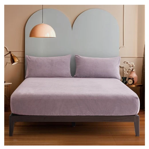 Nova home warmfit winter microfleece fitted sheet set queen 3 pcs purple Nova home warmfit winter microfleece fitted sheet set queen 3 pcs purple