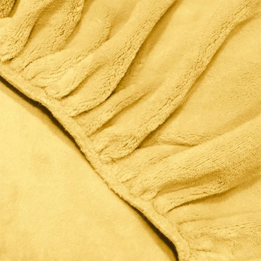 Nova home warmfit winter microfleece fitted sheet set king/super king 3 pcs yellow - Nova Home - Image 6