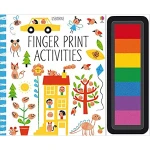 كتاب أنشطة بصمات الأصابع الإبداعية للأطفال مع مجموعة أدوات فنية تتضمن وسادة حبر - يو إس بورن