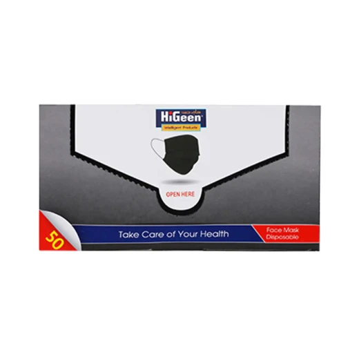 Higeen Face Mask, Black (50pc) Higeen Face Mask, Black (50pc)