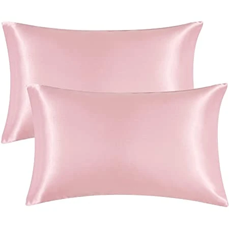 Lafayette Satin Pillowcase for Hair and Skin Queen Maroon 2 Pack, Pink - Lafayette - Image 2