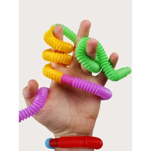 أنابيب بلاستيكية للعب، اختيار عشوائي للألوان - Image 3