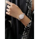 حجر الراين ووتش سوار سلسلة على شكل