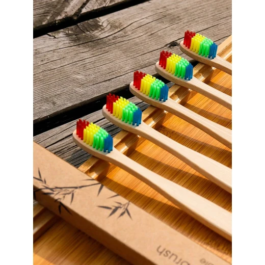 Wooden Handle Toothbrush, 1pc - Image 3