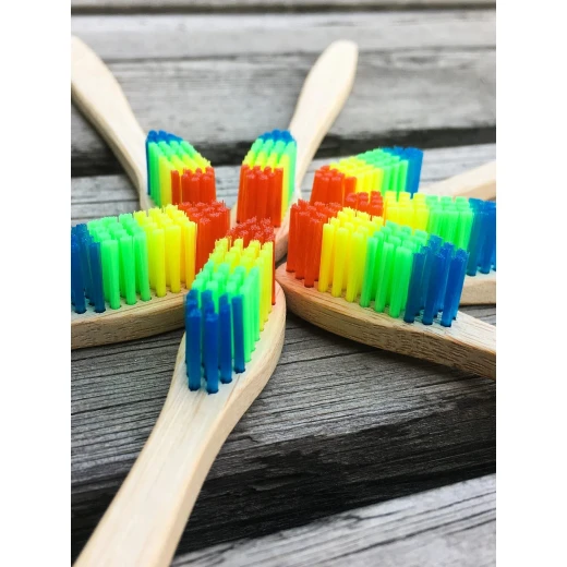 Wooden Handle Toothbrush, 1pc - Image 2