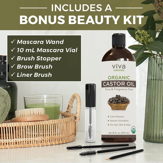 Viva Naturals Organic Castor Oil for Hair - Viva Naturals - Image 3