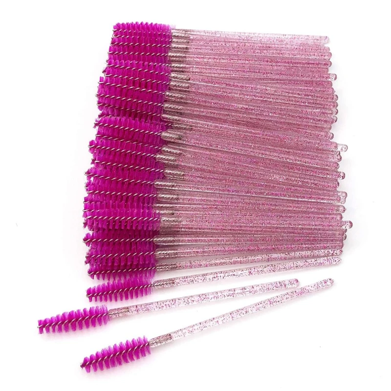 GreenLife Crystal Eyelash Brush Disposable Mascara Brush Wands Eyelash Eyebrow Applicator - GreenLife