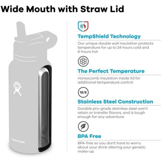 Hydro Flask Wide Flex Cap, 946ml, Carnation - Hydro Flask - Image 3