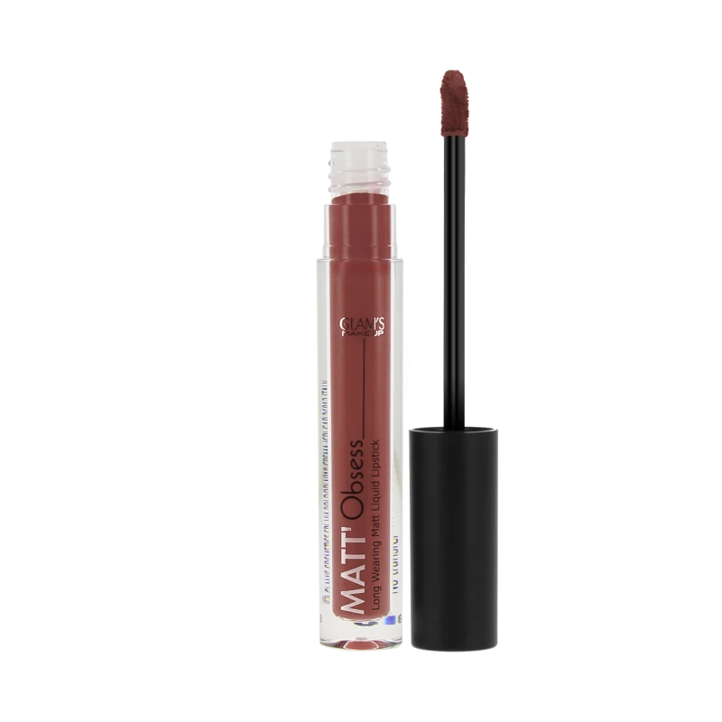 أحمر شفاه سائل غير لامع للغاية من Glam Matt Obsess تركيبة مرطبة تدوم طويلاً للشفاه الجريئة - Glam
