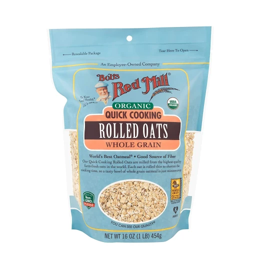 Bob's Red Mill Organic Quick Cooking Rolled Oats, 454gram Bob's Red Mill Organic Quick Cooking Rolled Oats, 454gram