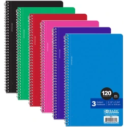 Bazic 1 Subject Spiral Notebook 120 pages, 1 Notebook