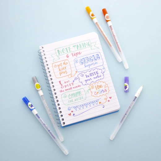 Bazic 10 Scented Glitter Color Collorelli Gel Pen - Bazic - Image 4