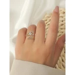 خاتم بتصميم الحزام ، 4 قطع