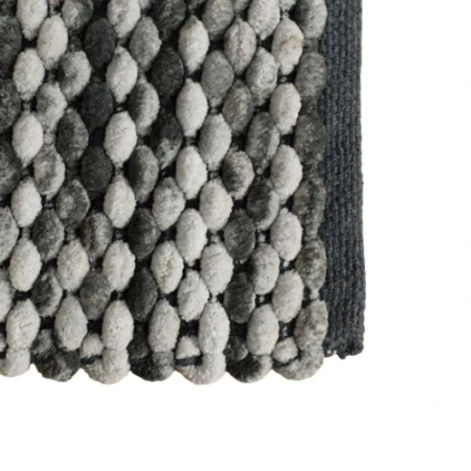 Nova Home Cylinder Bath Mat, Chenille Cotton, Grey Color - Nova Home - Image 3