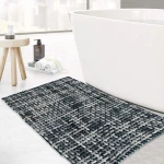 Nova Home Mesh Bath Mat, Chenille Cotton, Petrol Color - Nova Home