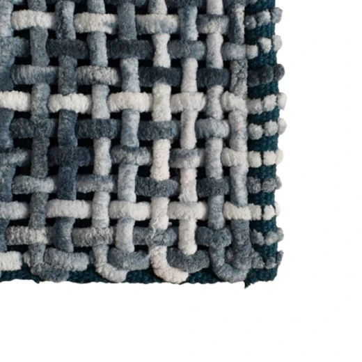 Nova Home Mesh Bath Mat, Chenille Cotton, Petrol Color - Nova Home - Image 3