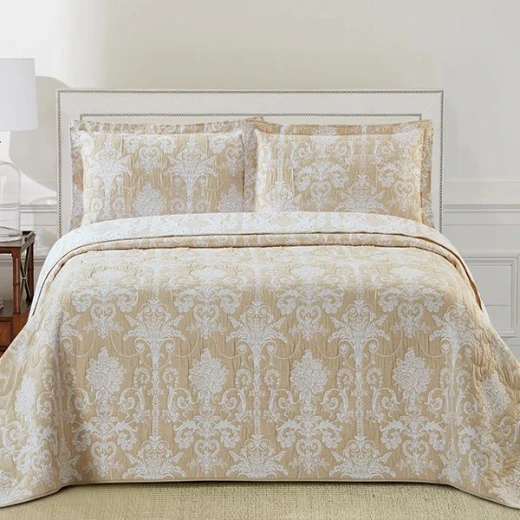 Nova Home Samantha Jacquard Bed Spread Set, 3 Pieces, King Size, Gold Color Nova Home Samantha Jacquard Bed Spread Set, 3 Pieces, King Size, Gold Color