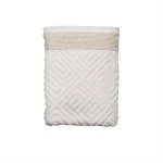 Nova Home Gold Versace, Cotton Jacquard Towel, Bath Towel, White Color - Nova Home