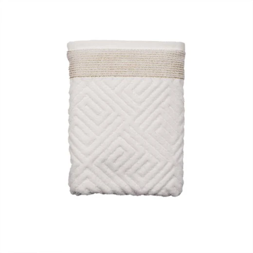 Nova Home Gold Versace, Cotton Jacquard Towel, Bath Towel, White Color Nova Home Gold Versace, Cotton Jacquard Towel, Bath Towel, White Color