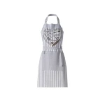 Nova home flora design kitchen apron, poly cotton, grey color - Nova Home