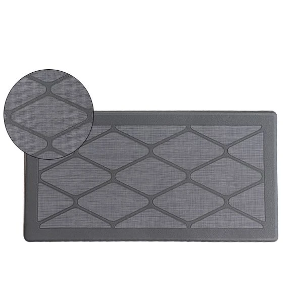 Nova Home Diamond Design Kitchen Mat, Grey Color - Nova Home