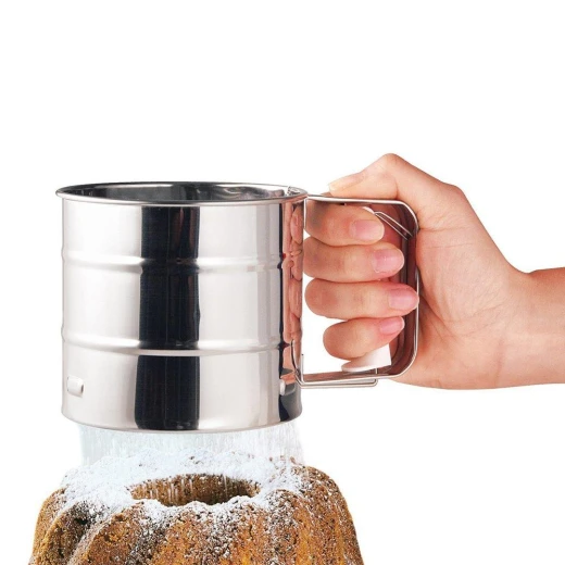 Zenker "Patisserie" Flour Press Sieve, Silver, 10.5X9 cm - Zenker - Image 2