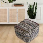 Nova Home Chevron Puff Seat, Black Color - Nova Home