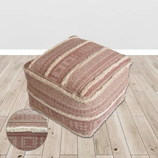 Nova Home Mandala Puff Seat, Coral Color - Nova Home - Image 2