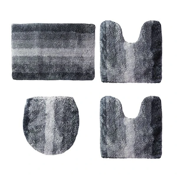 Nova Home Cation Pearl Bath Mat Set 4 Pieces, Grey Color - Nova Home