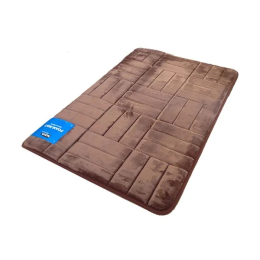 Nova Home Foam Bath Mat, Brown Color Nova Home Foam Bath Mat, Brown Color
