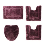 Nova Home Pearl Bath Mat Set 4 Pieces, Purple Color - Nova Home