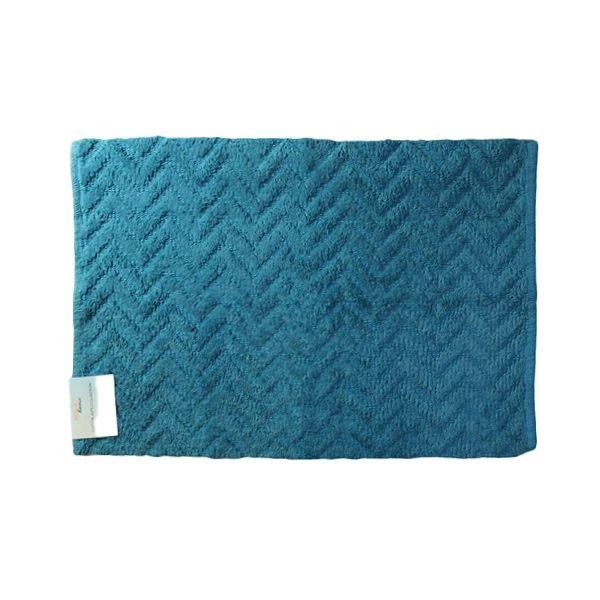 Nova Home Alps Bath Mat, Cotton, Petrol Color - Nova Home