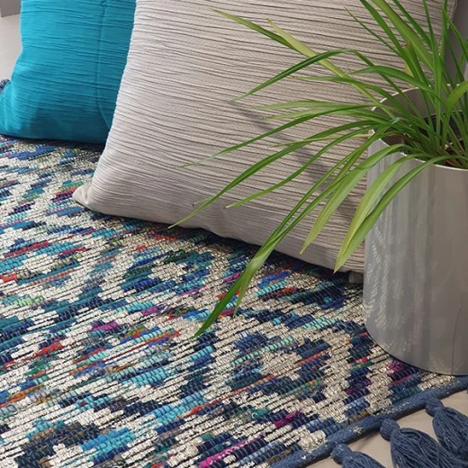 Nova Home Cristal Woven Rug, Blue Color, 70*140 CM - Nova Home - Image 2