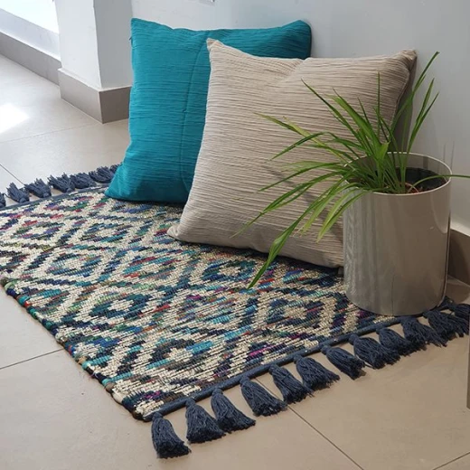 Nova Home Cristal Woven Rug, Blue Color, 70*140 CM - Nova Home - Image 3