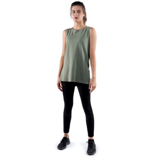RB Women's Side Slit Tank Top, Medium Size, Green Color RB Women's Side Slit Tank Top, Medium Size, Green Color