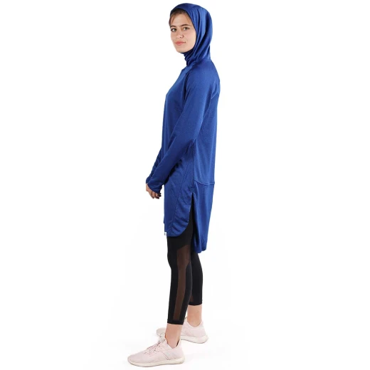 RB Women's Long Running Hoodie, Large Size, Royal Blue Color - RB - Image 5