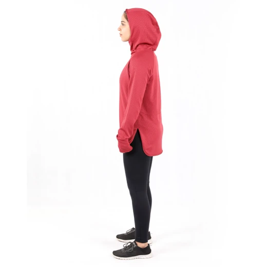RB Women's Short Running Hoodie, Medium Size, Peach Color - RB - Image 2