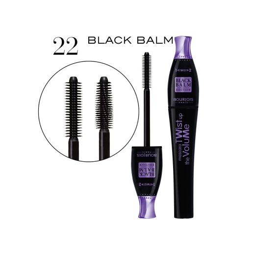 Bourjois Twist Up Volume Mascara 2in1 Black Balm Lengthening and Thickening 8ml Eye Makeup - Bourjois - Image 2