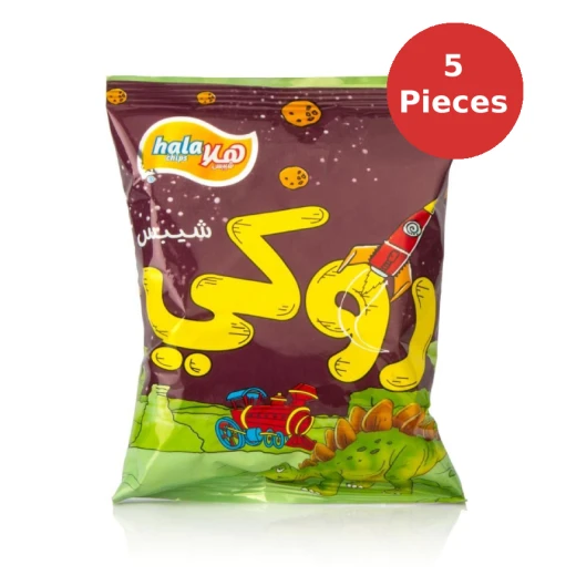 شيبس بنكهة الحار 55 جرام, 5 قطع من هلا روكي
