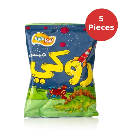شيبس بنكهة الجبنة 55 جرام, 5 قطع من هلا روكي