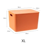 Storage box with Lid, Orange Color, 36x25.3x24 Cm