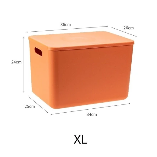 Storage box with Lid, Orange Color, 36x25.3x24 Cm