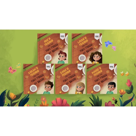كتاب أصدقاء الاسم والقطع الصغيرة من الخبز, غلاف ناعم من أ أ سي ريدرز