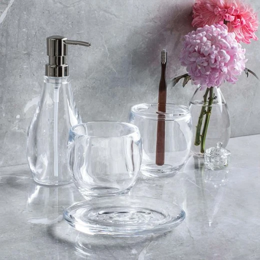 Umbra droplet liquid soap dispenser, 280 ml, clear - Umbra - Image 4