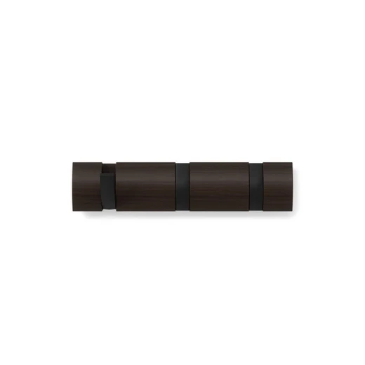 Umbra 3 Hook Flip, Black and Brown Color
